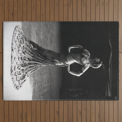 1920 Spanish Flamenco dancer vintage starlet Ruth St Denis black and white photograph  Outdoor Rug