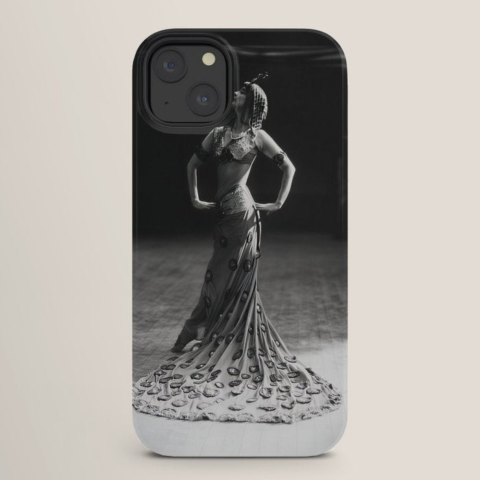 1920 Spanish Flamenco dancer vintage starlet Ruth St Denis black and white photograph  iPhone Case