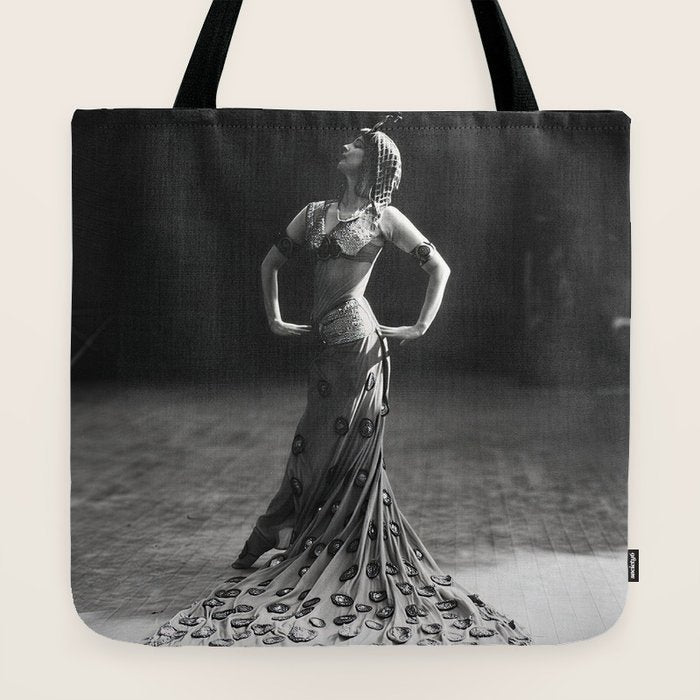 1920 Spanish Flamenco dancer vintage starlet Ruth St Denis black and white photograph  Tote Bag