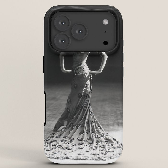1920 Spanish Flamenco dancer vintage starlet Ruth St Denis black and white photograph  iPhone Case