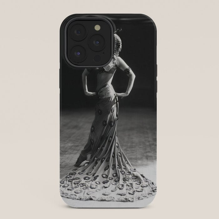 1920 Spanish Flamenco dancer vintage starlet Ruth St Denis black and white photograph  iPhone Case