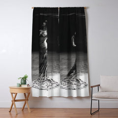 1920 Spanish Flamenco dancer vintage starlet Ruth St Denis black and white photograph  Window Curtain