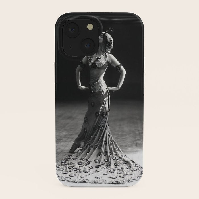 1920 Spanish Flamenco dancer vintage starlet Ruth St Denis black and white photograph  iPhone Case