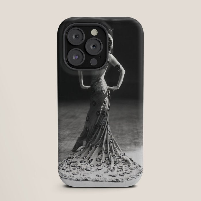 1920 Spanish Flamenco dancer vintage starlet Ruth St Denis black and white photograph  iPhone Case