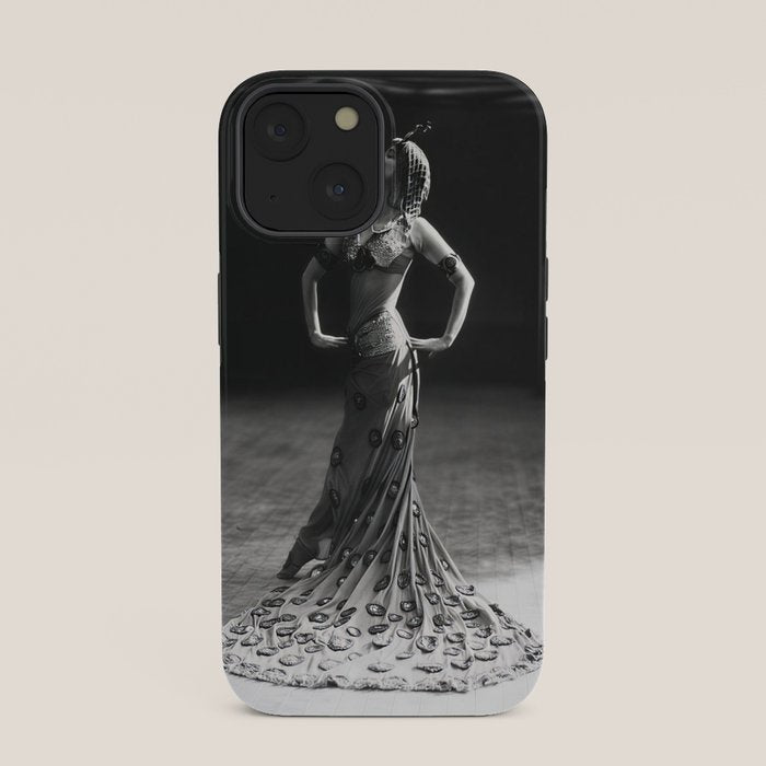 1920 Spanish Flamenco dancer vintage starlet Ruth St Denis black and white photograph  iPhone Case