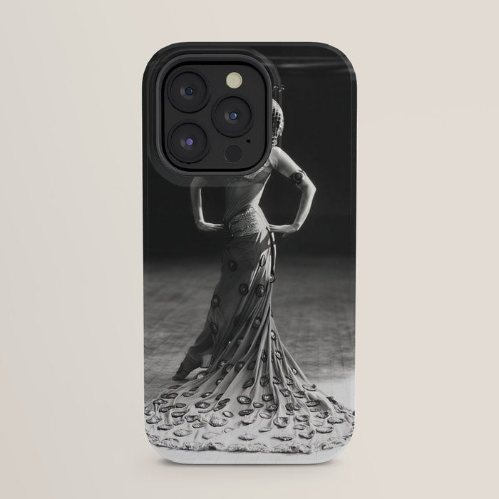 1920 Spanish Flamenco dancer vintage starlet Ruth St Denis black and white photograph  iPhone Case