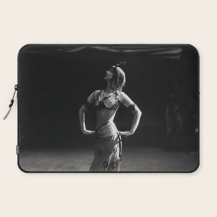 1920 Spanish Flamenco dancer vintage starlet Ruth St Denis black and white photograph  Laptop Sleeve