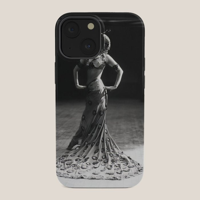 1920 Spanish Flamenco dancer vintage starlet Ruth St Denis black and white photograph  iPhone Case