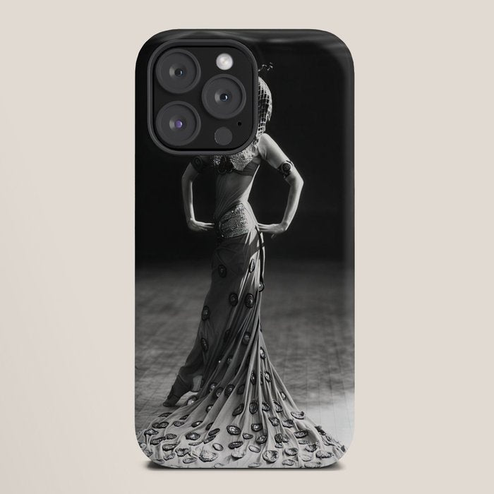 1920 Spanish Flamenco dancer vintage starlet Ruth St Denis black and white photograph  iPhone Case