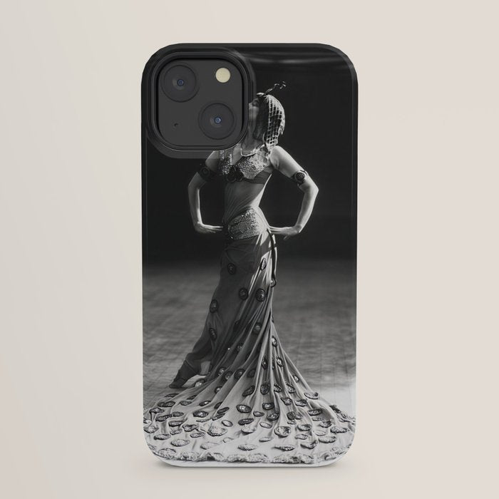 1920 Spanish Flamenco dancer vintage starlet Ruth St Denis black and white photograph  iPhone Case