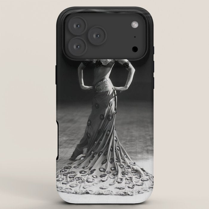 1920 Spanish Flamenco dancer vintage starlet Ruth St Denis black and white photograph  iPhone Case