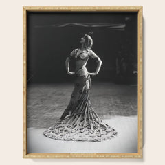 1920 Spanish Flamenco dancer vintage starlet Ruth St Denis black and white photograph  Serving Tray