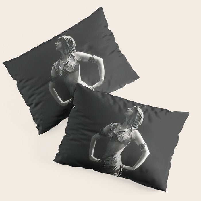 1920 Spanish Flamenco dancer vintage starlet Ruth St Denis black and white photograph  Pillow Sham