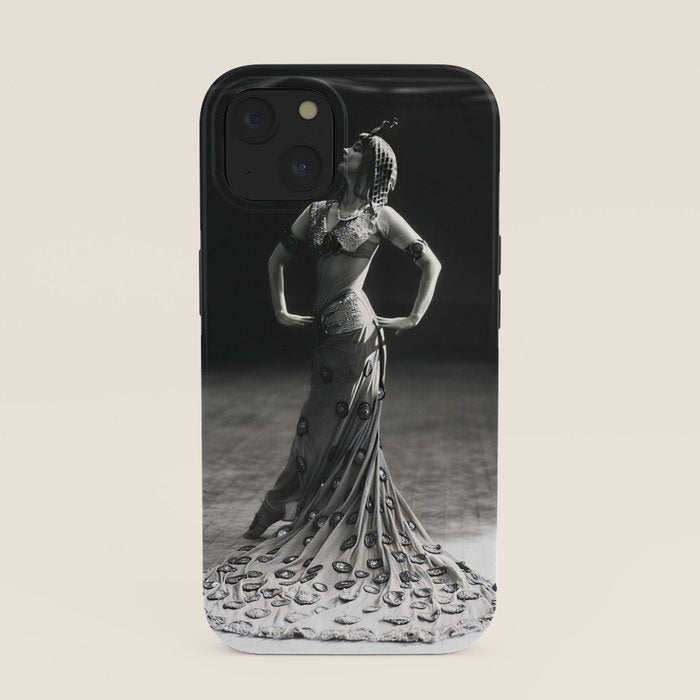 1920 Spanish Flamenco dancer vintage starlet Ruth St Denis black and white photograph  iPhone Case