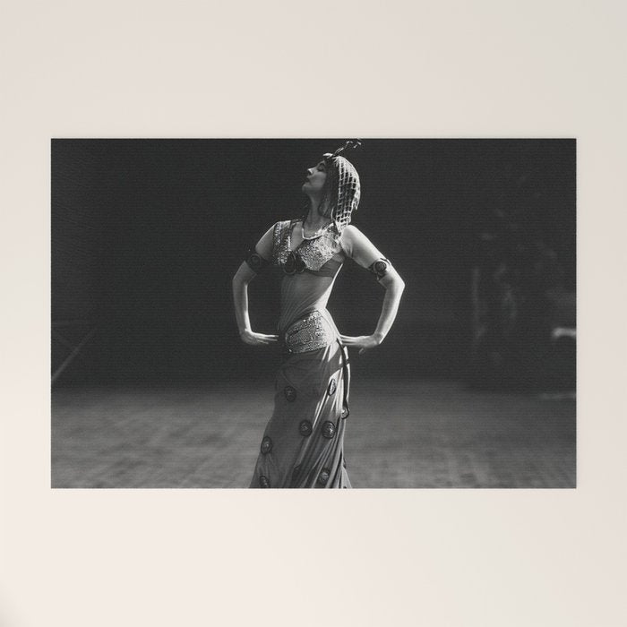 1920 Spanish Flamenco dancer vintage starlet Ruth St Denis black and white photograph  Welcome Mat