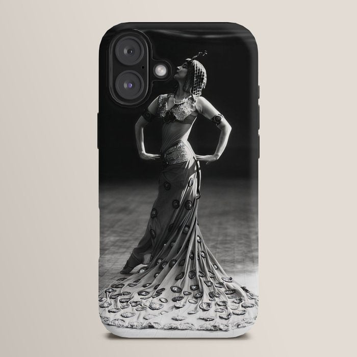 1920 Spanish Flamenco dancer vintage starlet Ruth St Denis black and white photograph  iPhone Case