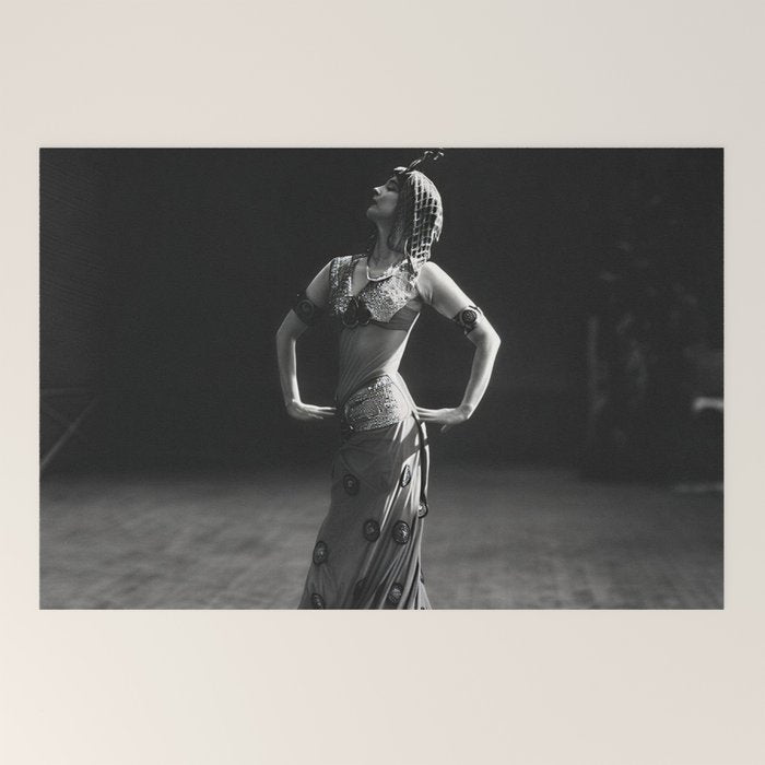 1920 Spanish Flamenco dancer vintage starlet Ruth St Denis black and white photograph  Welcome Mat