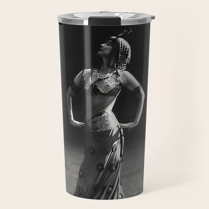 1920 Spanish Flamenco dancer vintage starlet Ruth St Denis black and white photograph  Travel Mug