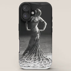 1920 Spanish Flamenco dancer vintage starlet Ruth St Denis black and white photograph  iPhone Case