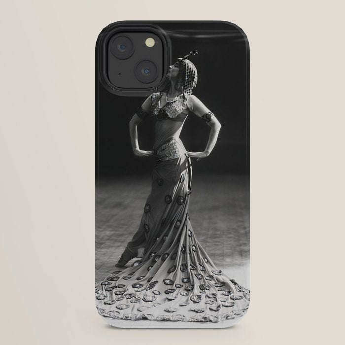 1920 Spanish Flamenco dancer vintage starlet Ruth St Denis black and white photograph  iPhone Case