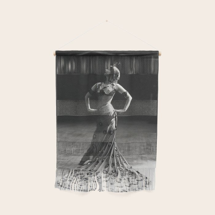 1920 Spanish Flamenco dancer vintage starlet Ruth St Denis black and white photograph  Wall Hanging