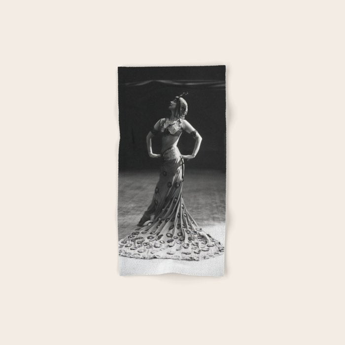 1920 Spanish Flamenco dancer vintage starlet Ruth St Denis black and white photograph  Bath Towel