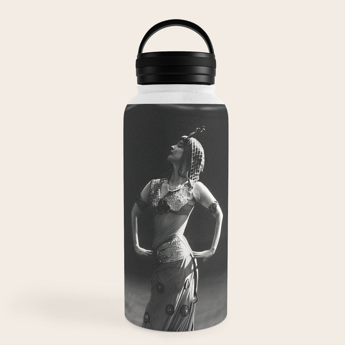 1920 Spanish Flamenco dancer vintage starlet Ruth St Denis black and white photograph  Water Bottle