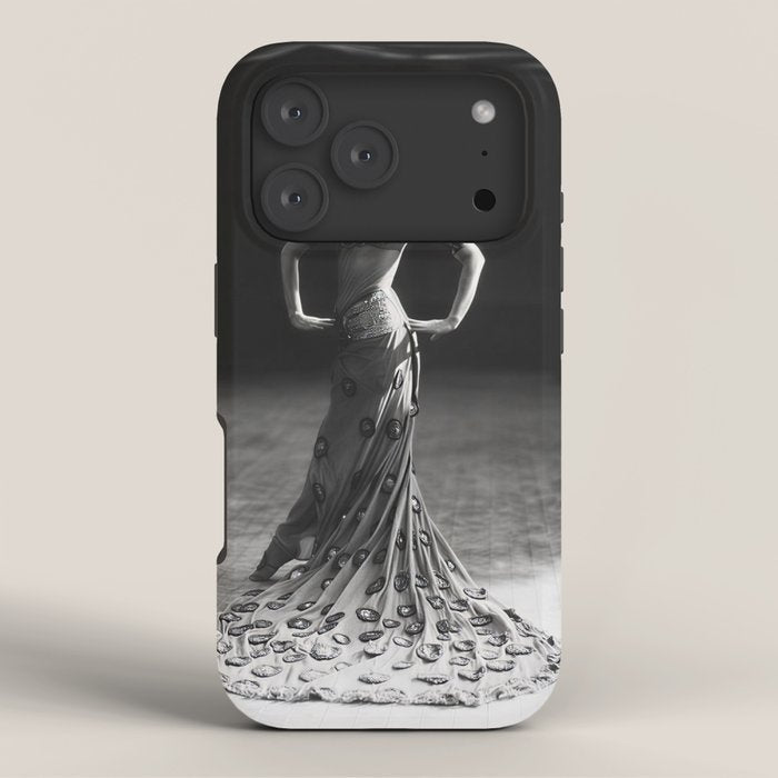 1920 Spanish Flamenco dancer vintage starlet Ruth St Denis black and white photograph  iPhone Case