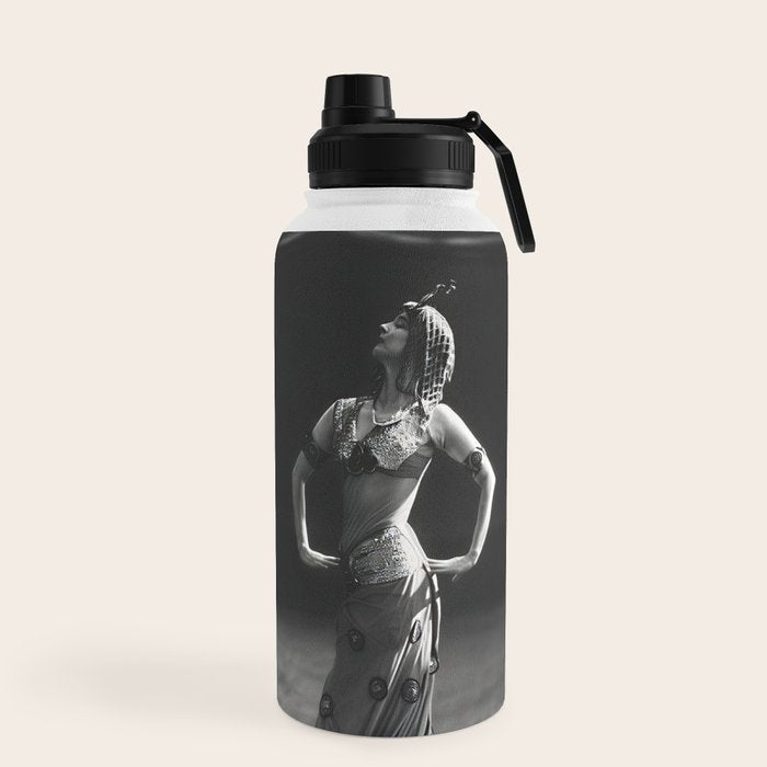 1920 Spanish Flamenco dancer vintage starlet Ruth St Denis black and white photograph  Water Bottle