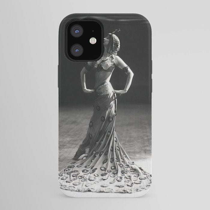1920 Spanish Flamenco dancer vintage starlet Ruth St Denis black and white photograph  iPhone Case