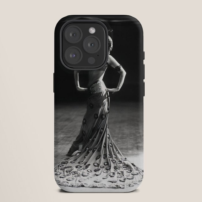 1920 Spanish Flamenco dancer vintage starlet Ruth St Denis black and white photograph  iPhone Case