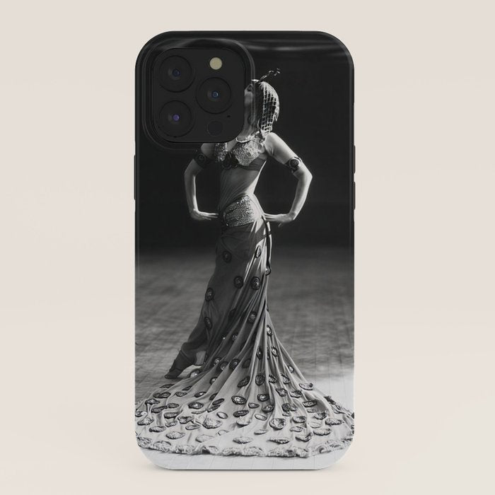 1920 Spanish Flamenco dancer vintage starlet Ruth St Denis black and white photograph  iPhone Case