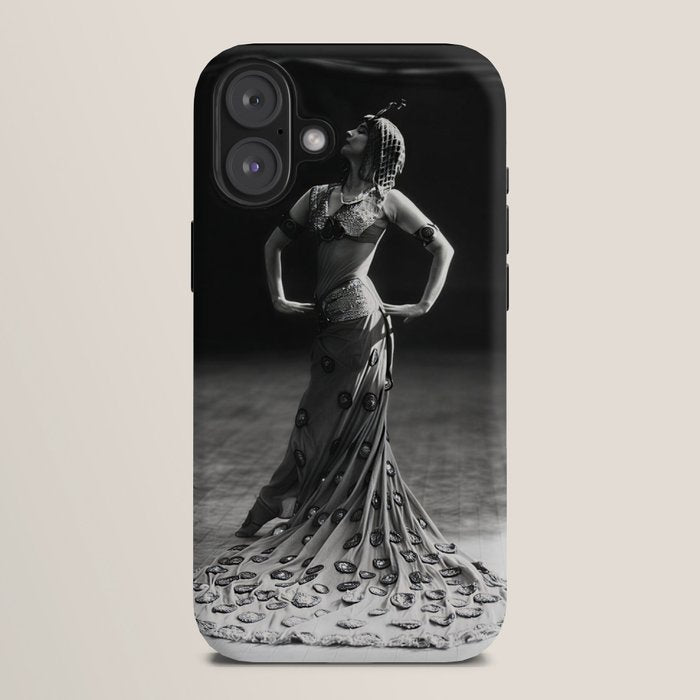 1920 Spanish Flamenco dancer vintage starlet Ruth St Denis black and white photograph  iPhone Case