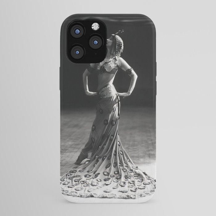 1920 Spanish Flamenco dancer vintage starlet Ruth St Denis black and white photograph  iPhone Case