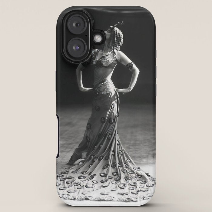 1920 Spanish Flamenco dancer vintage starlet Ruth St Denis black and white photograph  iPhone Case