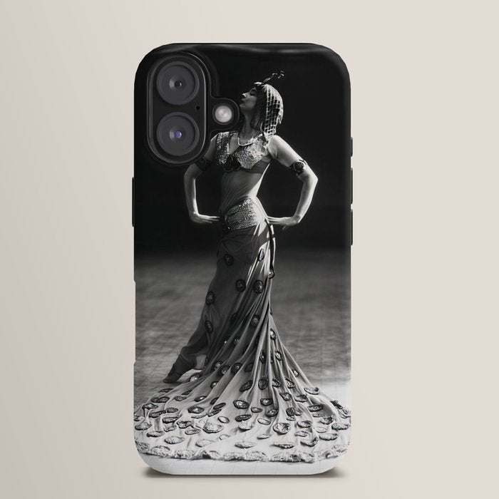 1920 Spanish Flamenco dancer vintage starlet Ruth St Denis black and white photograph  iPhone Case