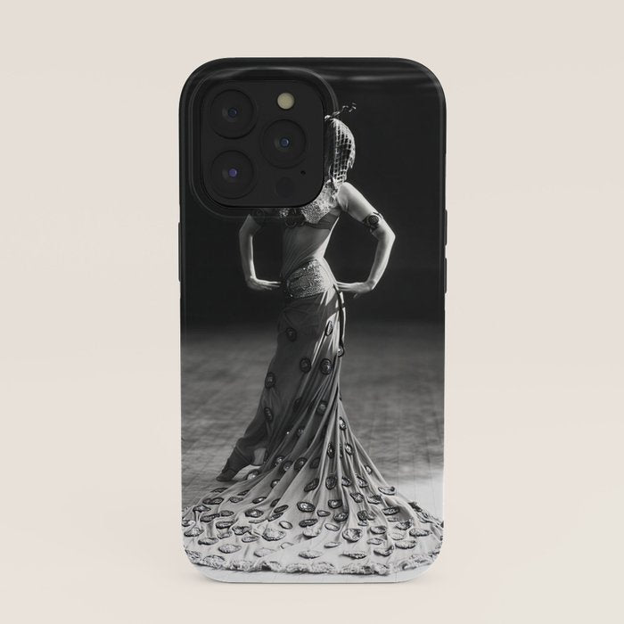 1920 Spanish Flamenco dancer vintage starlet Ruth St Denis black and white photograph  iPhone Case