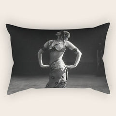 1920 Spanish Flamenco dancer vintage starlet Ruth St Denis black and white photograph  Rectangular Pillow