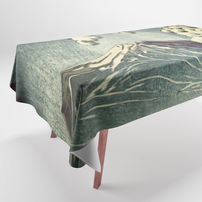 5 Lakes at Moonlight Tablecloth