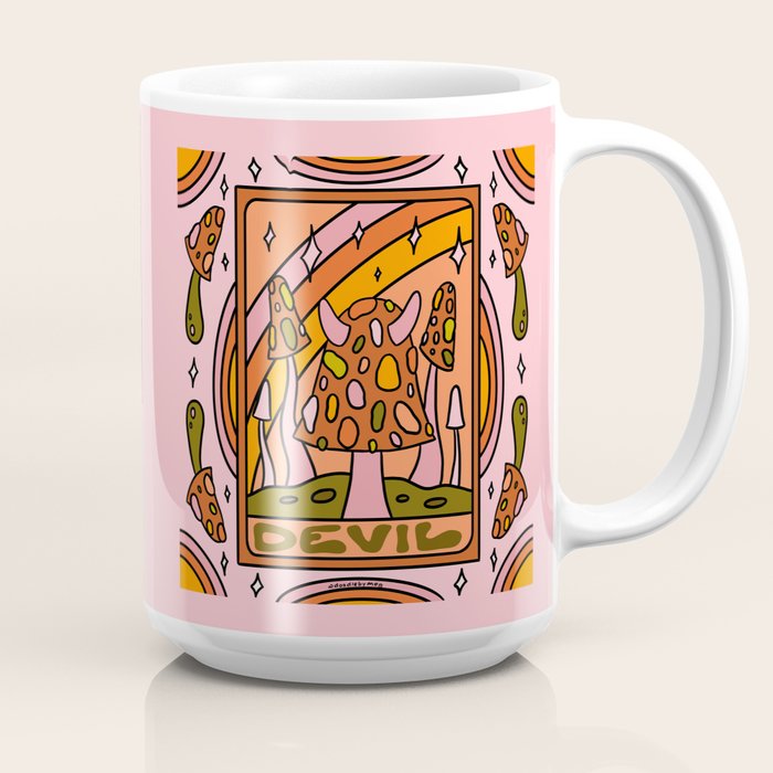 15. Devil Tarot Mushroom Coffee Mug