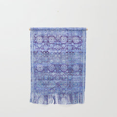 18th Century Isfahan Persian Rug Pattern in Blue Wall Hanging