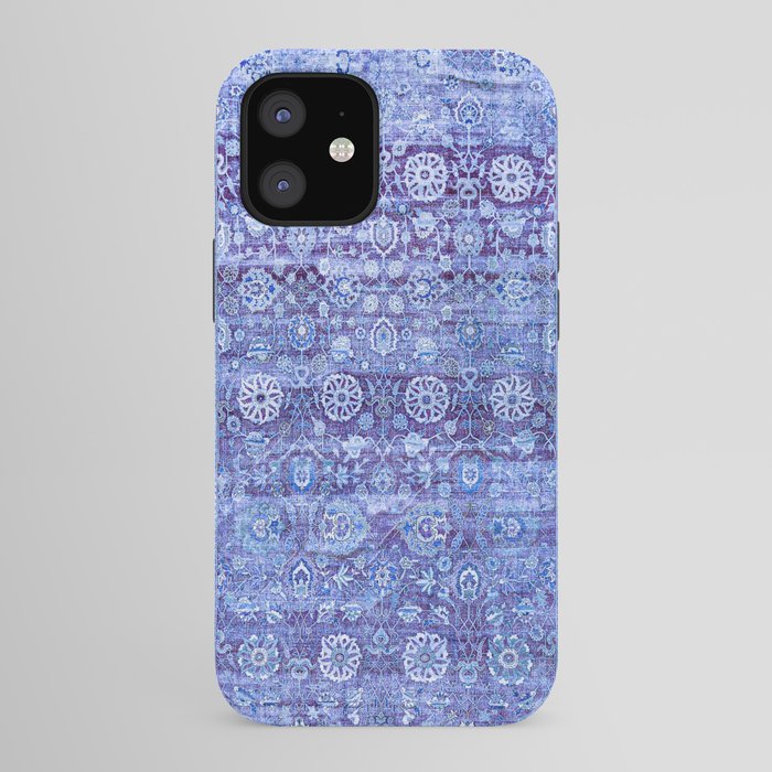 18th Century Isfahan Persian Rug Pattern in Blue iPhone Case