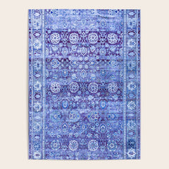 18th Century Isfahan Persian Rug Pattern in Blue Poster