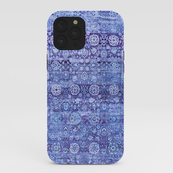 18th Century Isfahan Persian Rug Pattern in Blue iPhone Case
