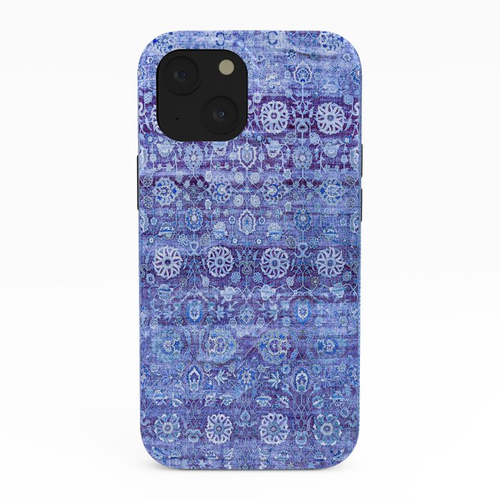 18th Century Isfahan Persian Rug Pattern in Blue iPhone Case