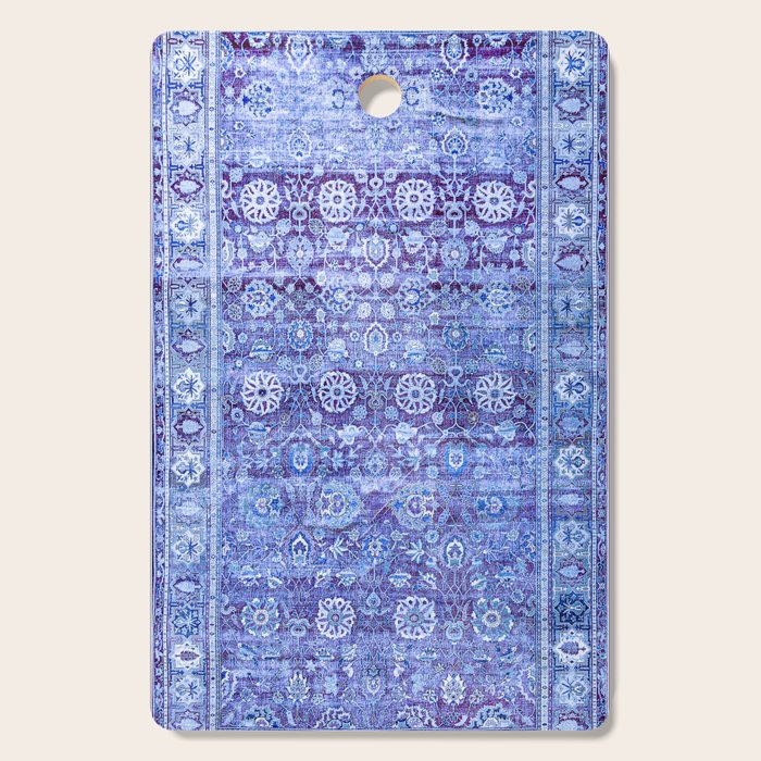 18th Century Isfahan Persian Rug Pattern in Blue Cutting Board