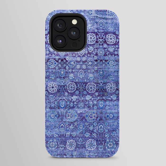 18th Century Isfahan Persian Rug Pattern in Blue iPhone Case