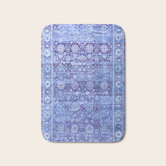 18th Century Isfahan Persian Rug Pattern in Blue Bath Mat