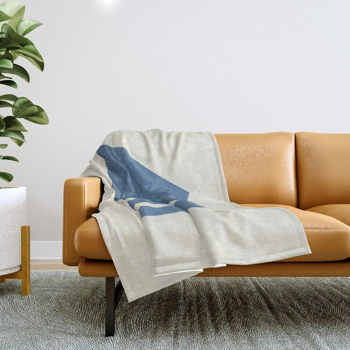 3 Forms Composition - Blue Throw Blanket