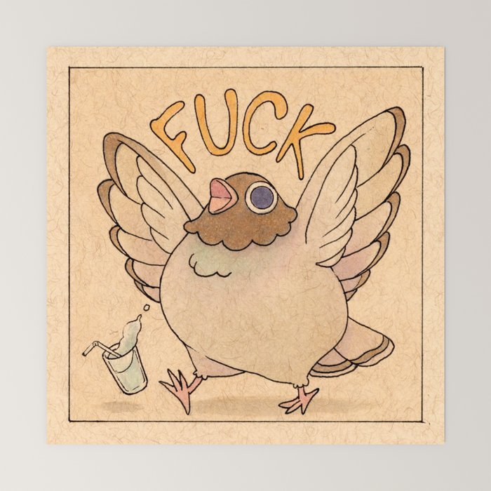 Fuck' Pigeon 04 Mini Art Print